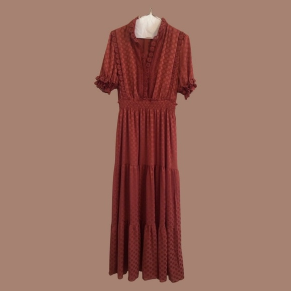 Burnt Orange Maxi Dress - Picture 1 of 8